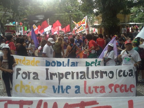 Marche de soutien au Vénézuéla á Brasilia