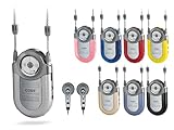 COBY CX-7BLK Mini AM/FM Radio with Neck Strap in Black/Silver
