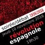 Affiche soirée débat pour les 80 ans de la révolution espagnole