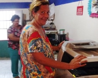 trabajando en la sede