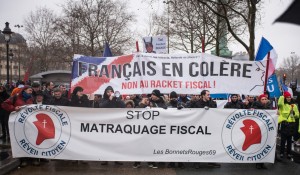 Malgré la position officielle du mouvement, les Bonnets rouges étaient nombreux dans la manif…