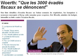 Eric Woerth et la "liste des 3000" - Le JDD - 29/08/2009