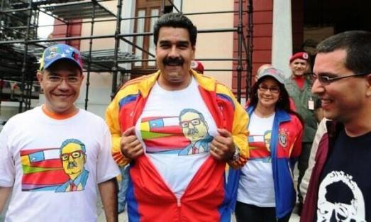 Le président Maduro lors de la marche de commémoration de l'Unité Populaire de Salvador Allende (Caracas, 11 septembre 2013)