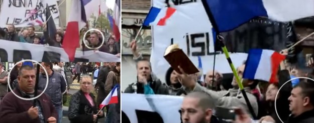 David Rougemont, cerclé de blanc sur les photos.