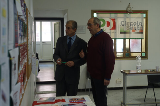 Marco Pinna et Mauro Montauti, à la section PD de Sestri Ponente © AP