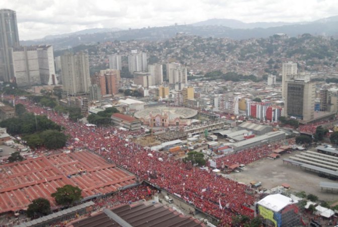 Cierre de campaña del presidente Hugo Chávez. FOTO: AVN